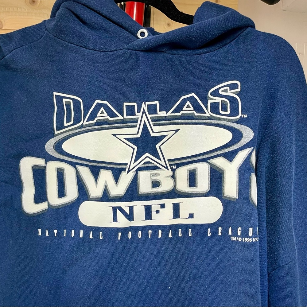1996 chalk line NFL Dallas Cowboys Blue Hoodie xxl